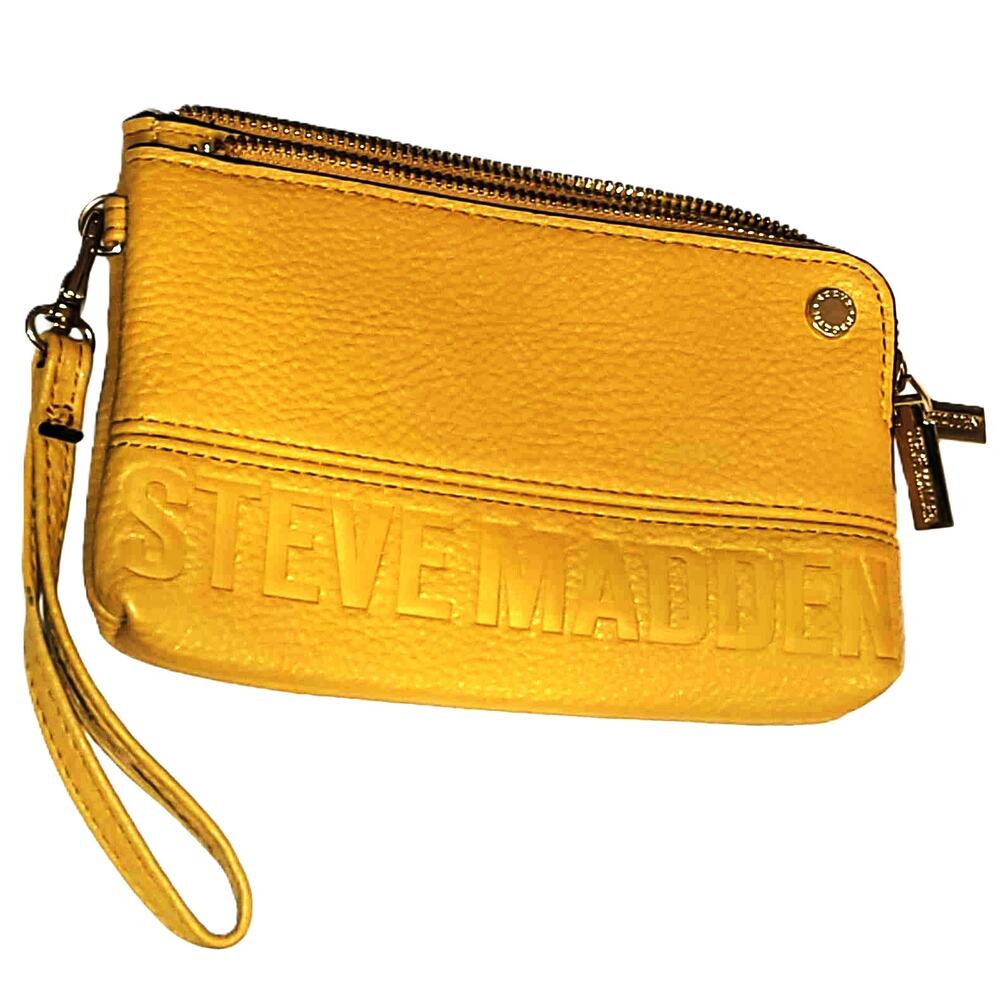 Mustard Steve Madden Organizer Wristlet Like New